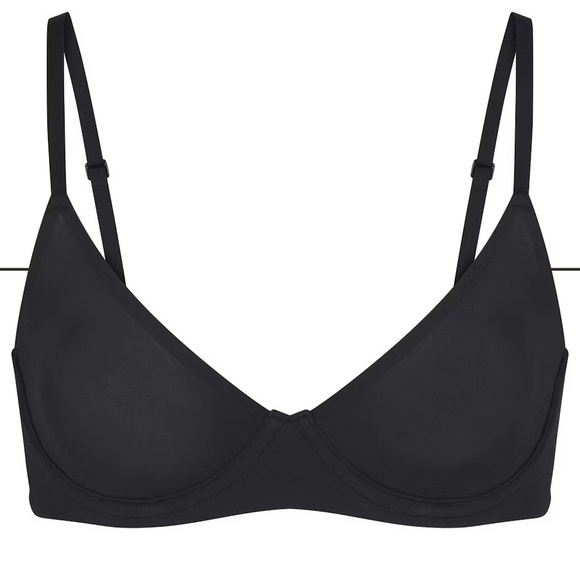 SKIMS Unlined Demi Black Bra - Picture 4 of 5